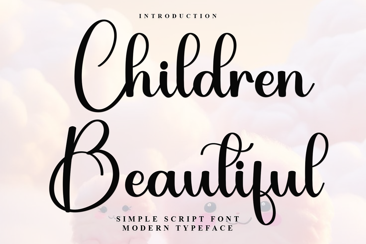 Children Beautiful, a Handwritten Font by FreshTypeINK (Photo 1 of 8)