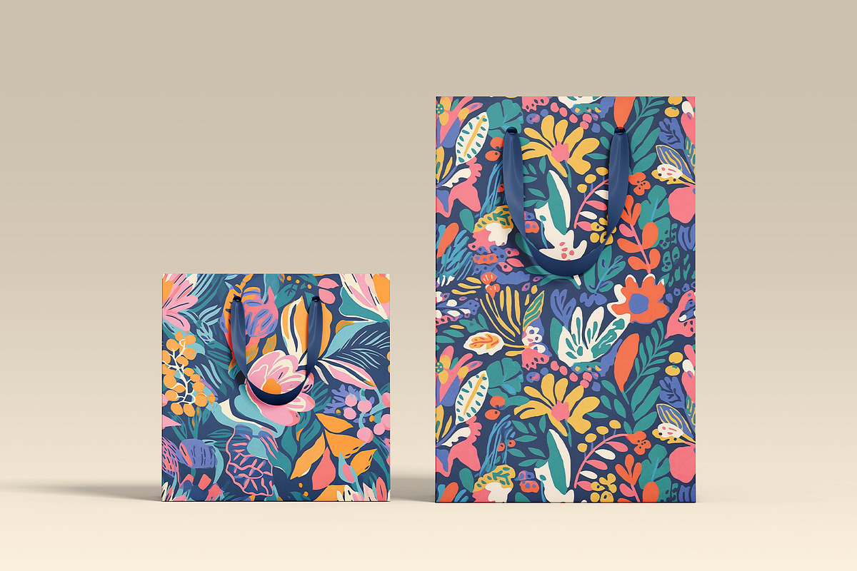 Colorful Painted Flower Patterns, a Pattern Graphic by RC graphics (Photo 8 of 10)