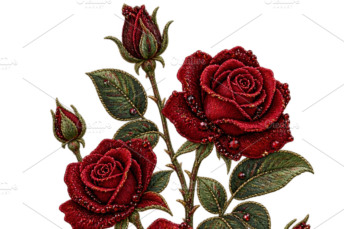 Beaded Roses PNG, an Object Graphic by The Edit (Photo 1 of 3)