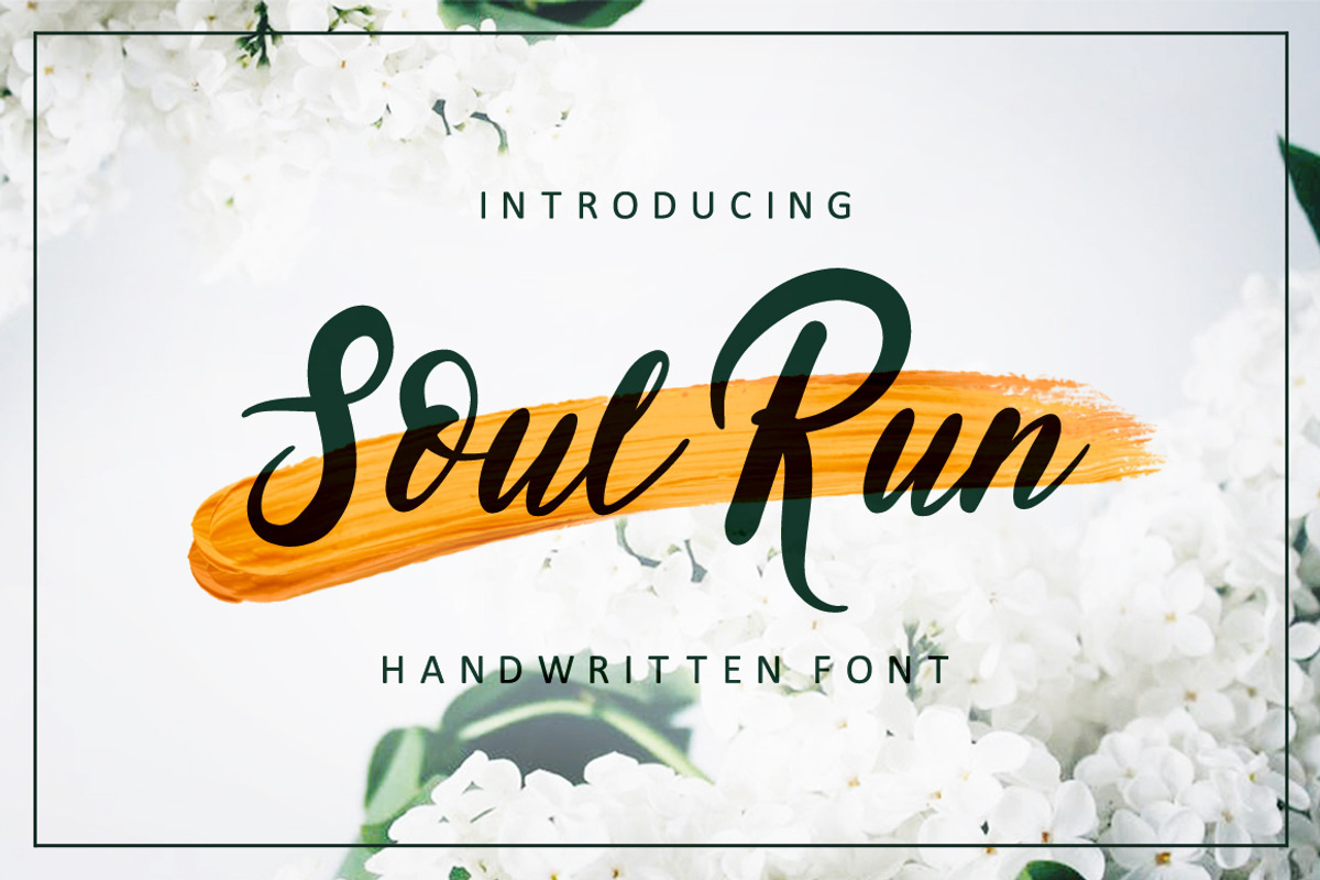 NEW! Soul Run Brush Font