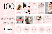 100 Editable Beauty and Skincare soc, a Social Media Template by MORION (Thumbnail 1 of 4)