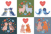 Happy Valentine's Day postcard set, an Animal Illustration by KartInnka (Thumbnail 6 of 6)