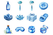 Blue Cozy Spa Day Clipart, an Illustration by Design Market (Thumbnail 3 of 3)