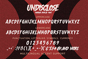 UNDISCLOSE - Horror Display Font, a Font by Gassstype (Thumbnail 6 of 8)