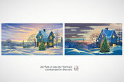 Winter Festive Landscape, a Decorative Illustration by Countryside life (Thumbnail 9 of 11)