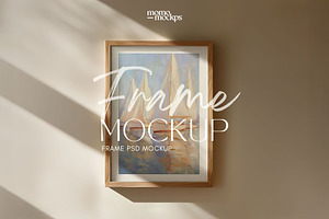 Frame Poster Art Mockup | DIN A PSD, a Household Mockup by momomockps
