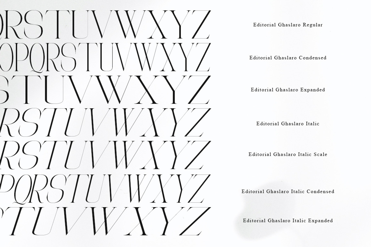 Editorial Ghaslaro | 7 Font Style, a Serif Font by IM Studio (Photo 11 of 12)