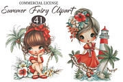 Whimsical Summer Fairy Clipart, a Person Illustration by designcity5 (Thumbnail 1 of 5)