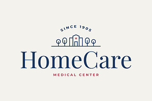 home care medical center icon logo, a Branding & Logo Template by Blazybone