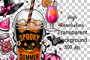 Spooky Summer, Skeleton Coffee PNG, an Object Illustration by Clipart Bloom (Thumbnail 2 of 3)