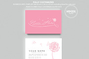 feminine dandelion logo+businesscard, a Branding & Logo Template by Whimsical Logoshop (Thumbnail 2 of 2)