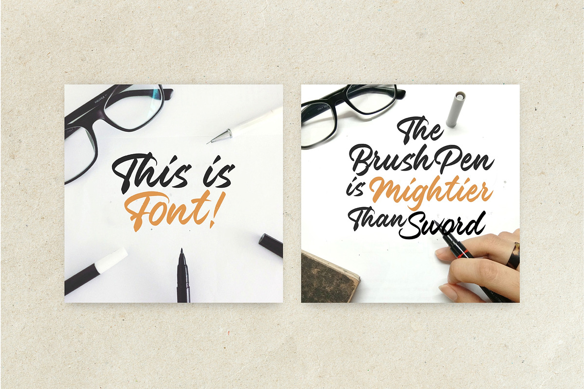 Font Brush - Brush Font, a Script Font by Debut Studio (Photo 2 of 7)