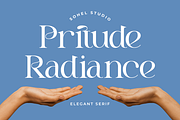 Pritude Radiance - Elegant Branding, a Serif Font by Sohel Studio (Thumbnail 1 of 10)