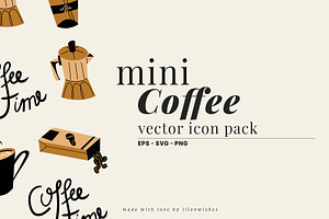 Mini Coffee Vector Icon Pack