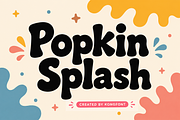 Popkin Splash - Modern Kids Font, a Handwritten Font by overlaytemplates (Thumbnail 1 of 5)