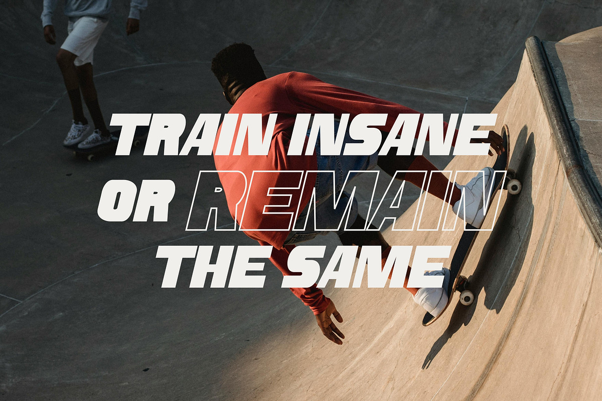 Jump Higher - Sport Display Font, a Sans Serif Font by Imoodev (Photo 9 of 9)