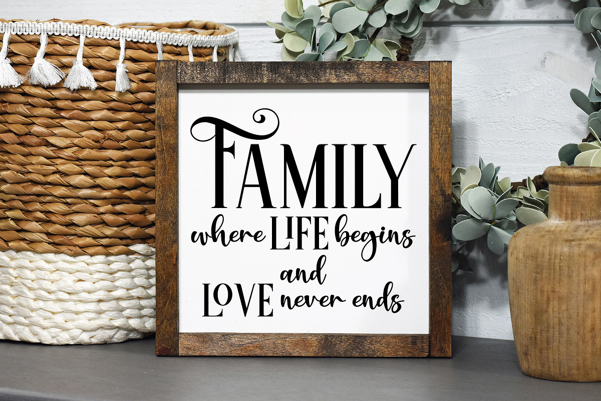 Family Sign Bundle - Farmhouse Signs, a Decorative Illustration by OldMarket Designs (Photo 8 of 11)