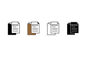 Four different icon styles showing, an Object Illustration by skripnikbb