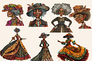 SASSY VICTORIAN OLD LADY CLIPART, a Person Illustration by Daring Digies (Thumbnail 2 of 7)