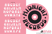 Midnight Records Display Font, a Font by Brethrendesignco (Thumbnail 1 of 5)