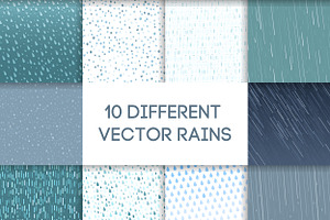 Seamless Colorful Rain Drops Pattern