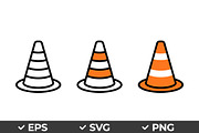 Traffic Cone Vector Set, an Object Graphic by Artonix (Thumbnail 1 of 3)