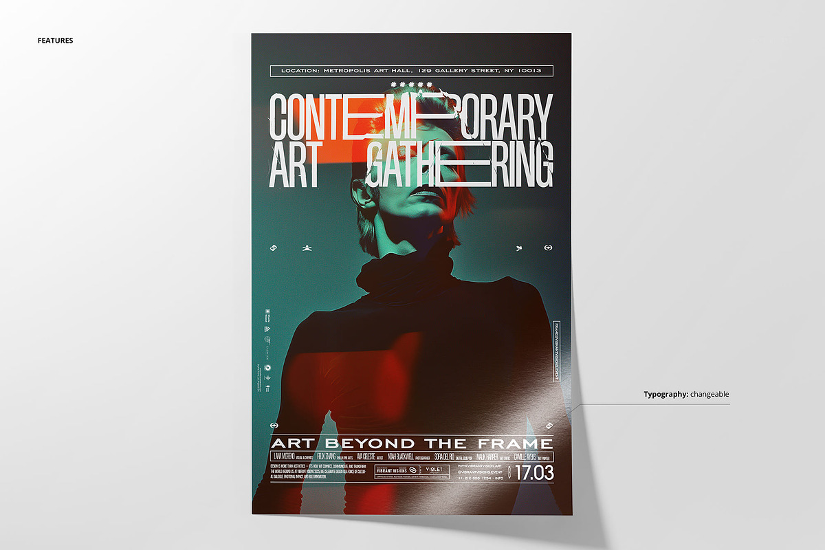 Dreaming With Bowie Poster Template, a Poster Template by creatsy5 (Photo 2 of 4)