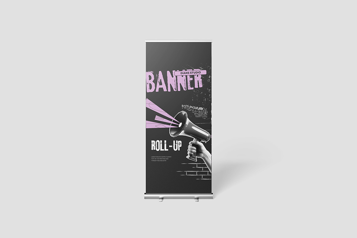 Roll-up Banner Mockup, an Advertising Mockup by Pikachudesign (Photo 3 of 5)