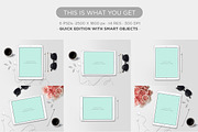 Mockup . White iPad Pro & Pencil, an iPhone Mockup by tomodachi studio (Thumbnail 4 of 4)