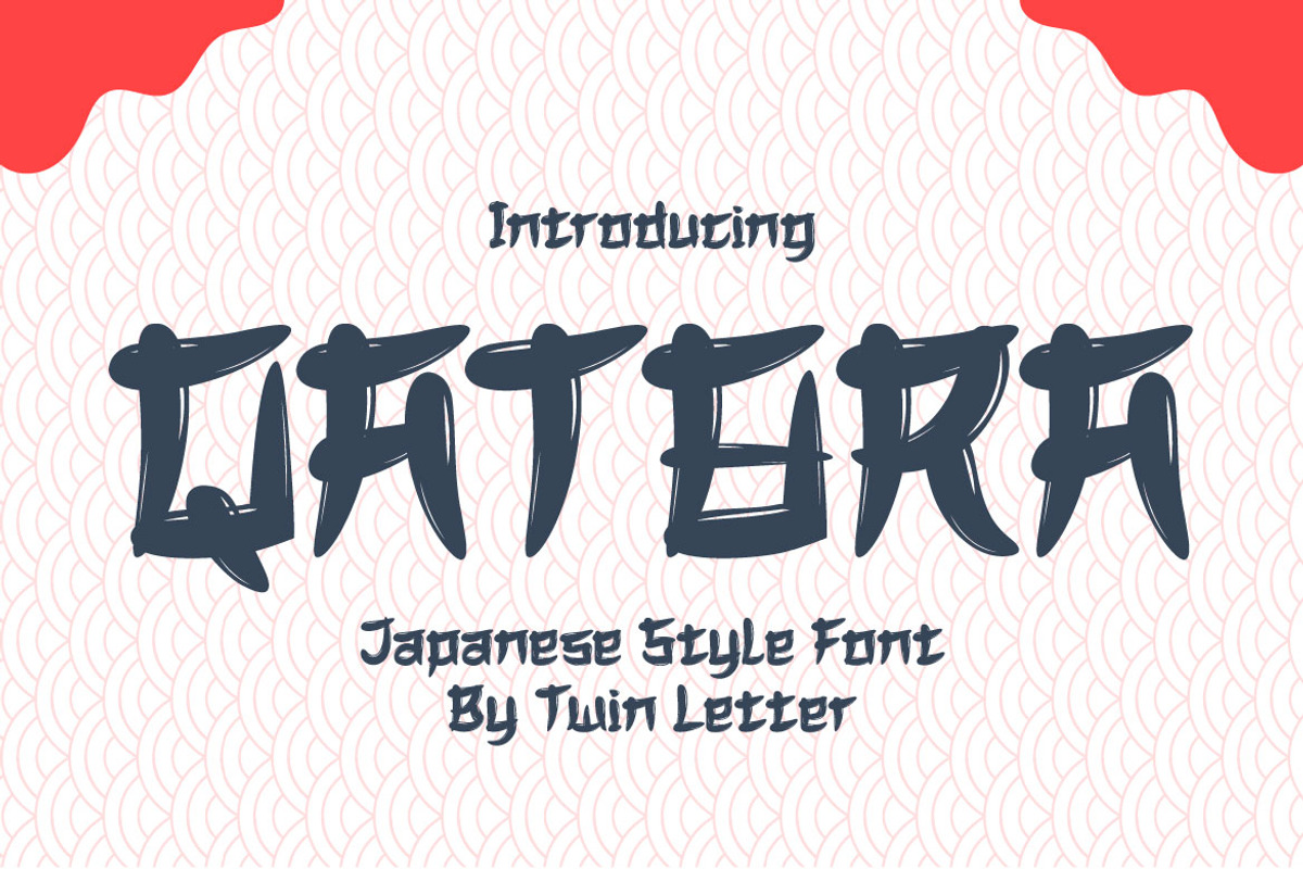 QATORA Faux Japanese Font, a Font by twinstd (Photo 1 of 10)