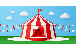 3d circus vector podium stage, a Decorative Illustration by Buch&Bee