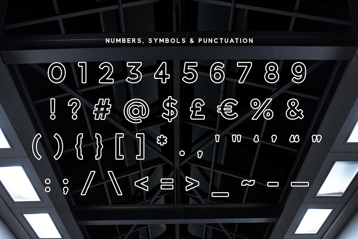 Blank Space - Outline Font preview 3