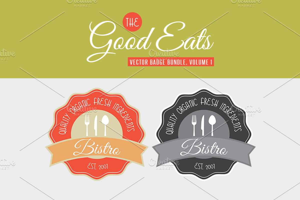 Good Eats Vector Badges Vol. 1 preview 2