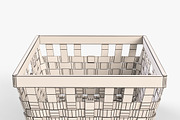 Wicker Basket Ikea Knarra 1 White, an Object 3D Model by Markelos (Thumbnail 8 of 10)