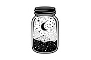 Cosmic Galaxy Jar Design Bundle, an Illustration by Creativeshirt (Thumbnail 19 of 31)