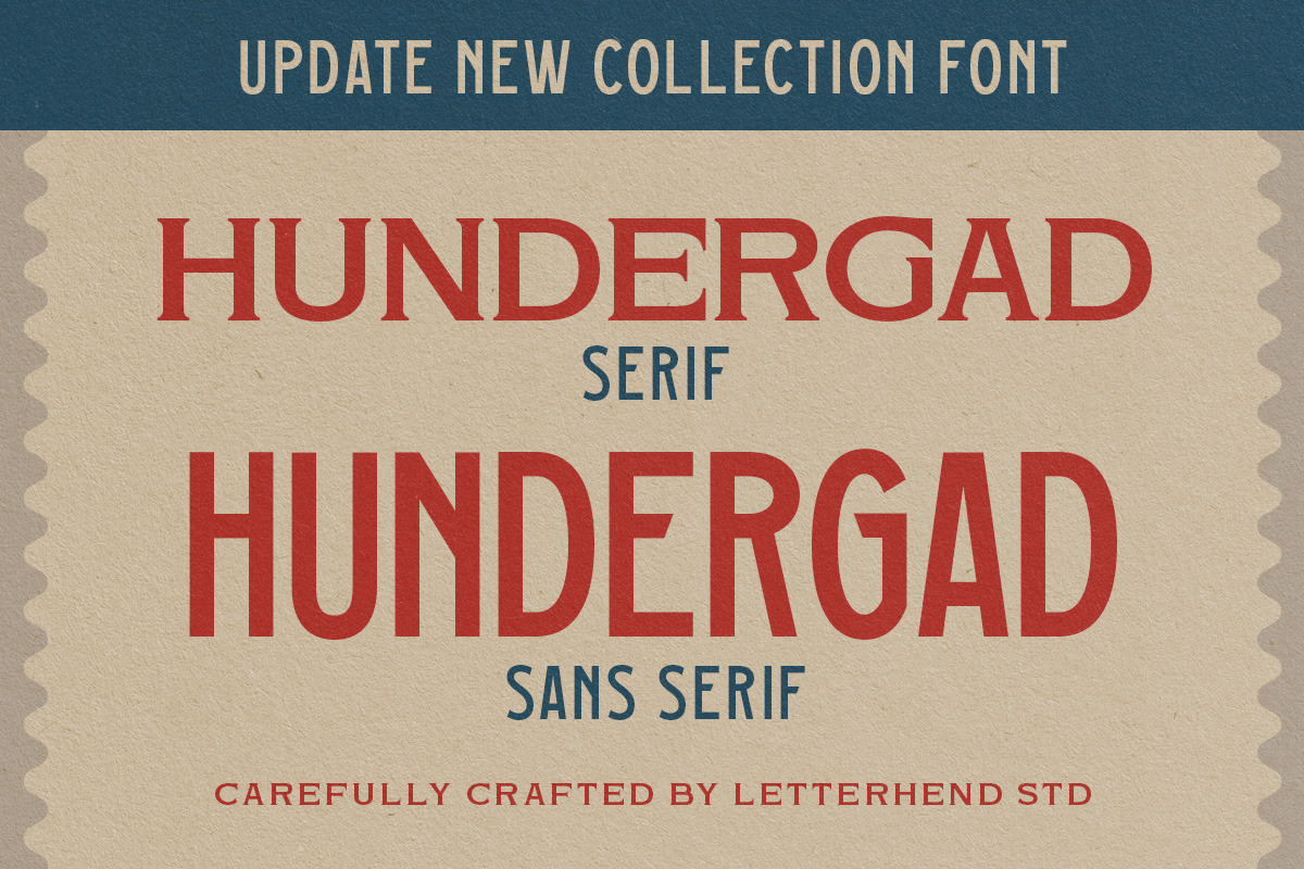 UPDATE - Hundergad Collection Font, a Script Font by Letterhend Studio (Photo 3 of 10)