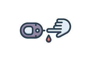 Blood sugar color icon, a Duotone Icon by Creative priyanka
