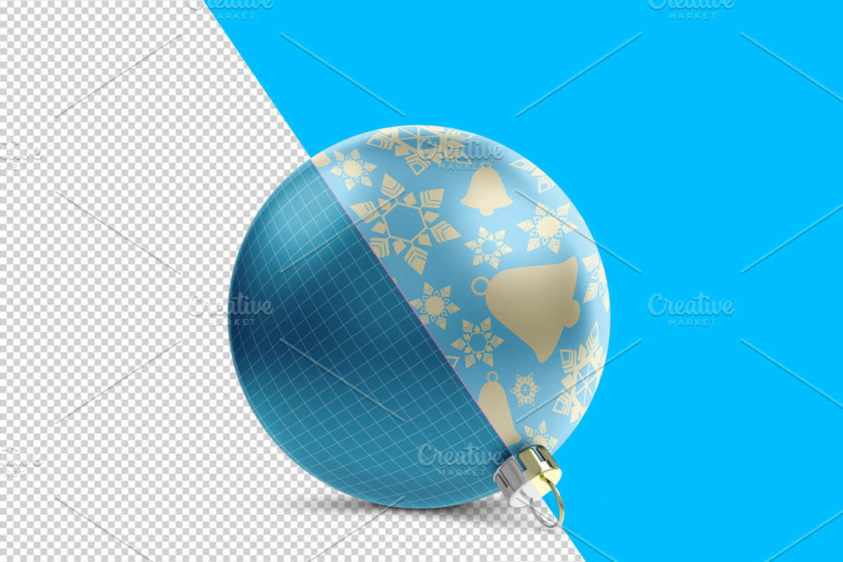 Christmas ball mockup. PSD mockup., a Product Mockup by NatalyaZelenova (Photo 4 of 4)