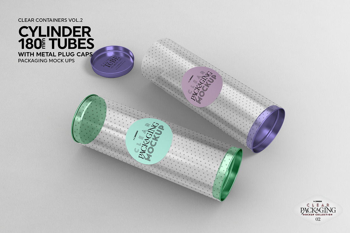 Clear/Opaque Tube Packaging Mockup, a Packaging Mockup by INCDesign (Photo 5 of 10)