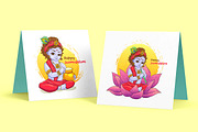Little Krishna, Happy Janmashtami, an Illustration by Marysha Art (Thumbnail 2 of 4)