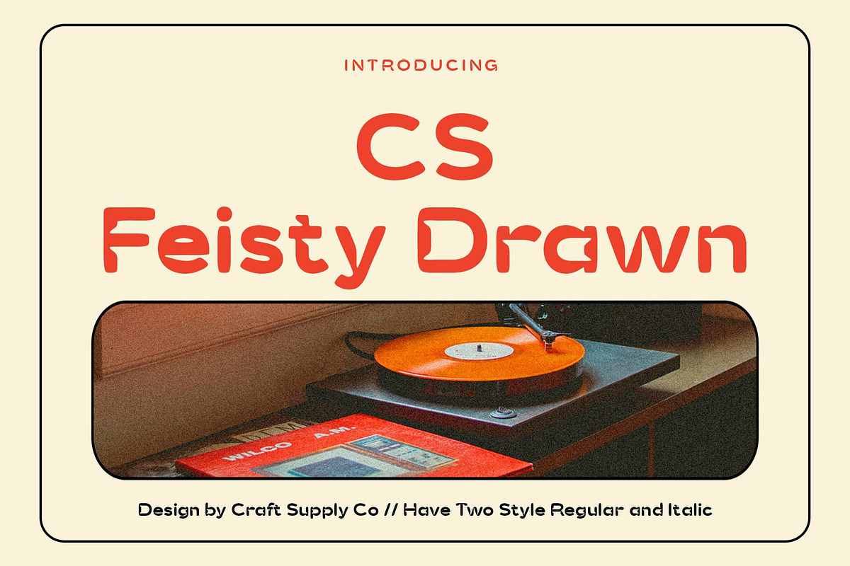 CS Feisty Drawn, a Sans Serif Font by Craft Supply Co. (Photo 1 of 8)