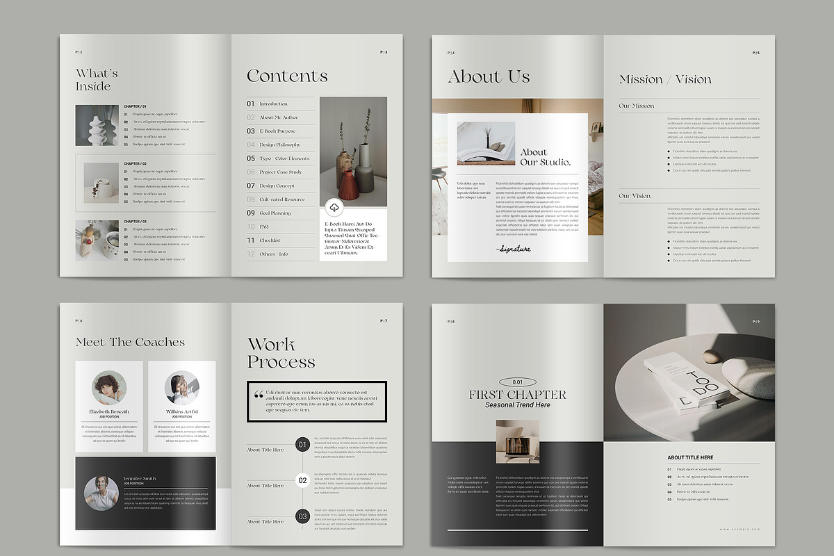 Editorial E-book Template Canva, a Brochure Template by NorthPeak (Photo 3 of 7)