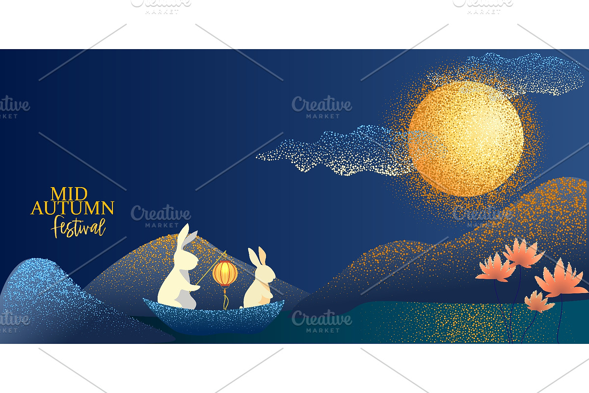 Mid-Autumn Festival Illustration, a Seasonal Illustration by Valenty (Photo 1 of 3)