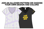 Woman V Neck Tshirt Vector Mockup, a Shirt Mockup by Infinity Mockups (Thumbnail 3 of 8)
