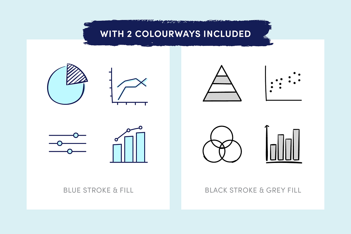 Data, Graph & Chart Icons, an Outline Icon by Caroline Mackay (Photo 5 of 8)