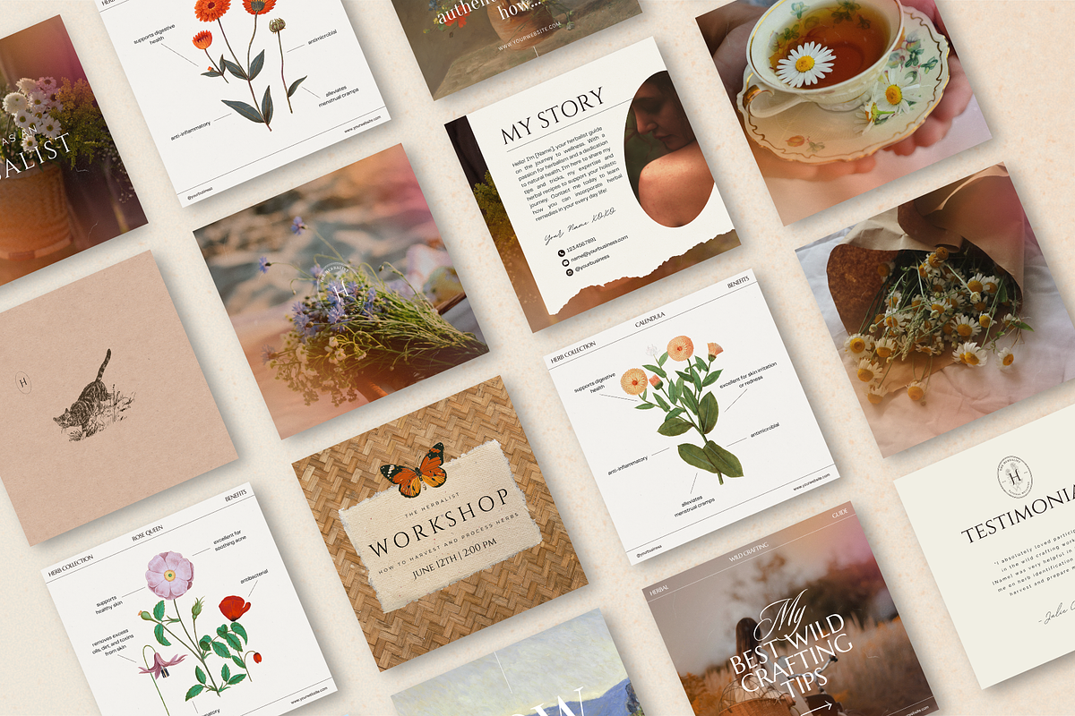 The Herbalist Template Bundle, a Social Media Template by The Flossy Finch (Photo 11 of 13)