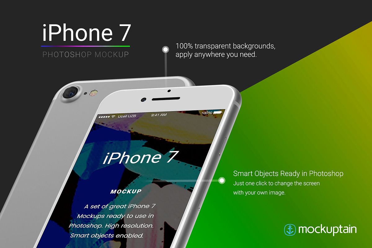 Iphone 7 Mockup White Full Pack, an iPhone Mockup by mockuptain (Photo 3 of 10)