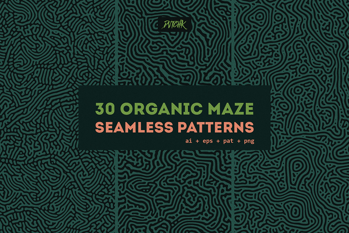 Organic Maze Seamless Patterns, a Pattern Graphic by dvtchk (Photo 11 of 12)