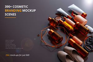 390+ Cosmetic Branding Mockup Scenes