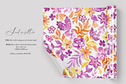 Purple Floral Seamless Pattern, a Pattern Graphic by SirenaArt (Thumbnail 2 of 15)